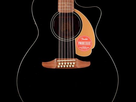 Fender California Player Villager SCE 12 String Acoustic-Electric Black on Sale