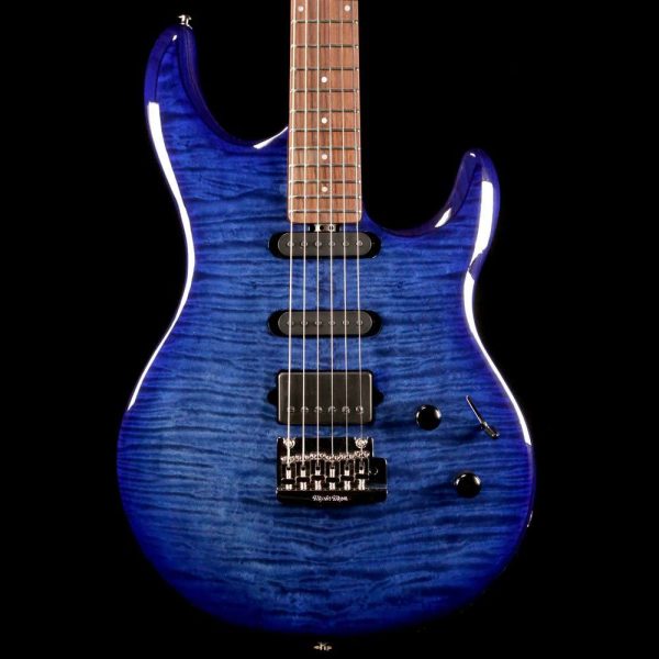 Ernie Ball Music Man Luke III Ball Family Reserve Electric Guitar Blueberry Burst Flame For Sale