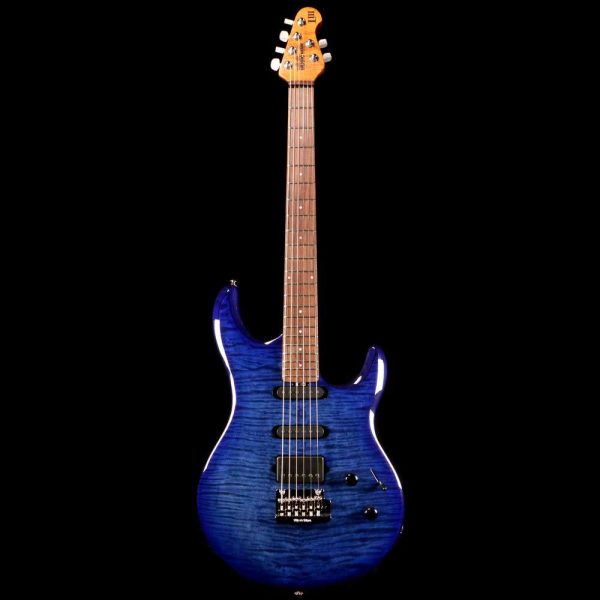 Ernie Ball Music Man Luke III Ball Family Reserve Electric Guitar Blueberry Burst Flame For Sale