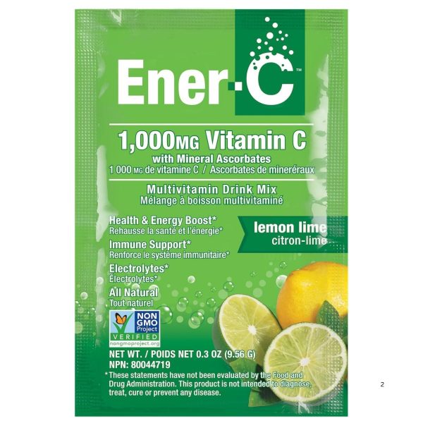 Ener-C Lemon Lime Multivitamin Drink Mix - 1,000mg Vitamin C (Case of 30) For Sale