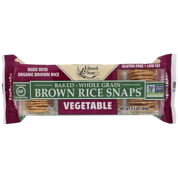 Edward & Sons Brown Rice Snaps Vegetable 100g Online Hot Sale