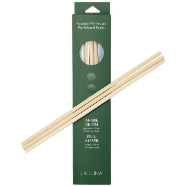 La Luna Pine Amber Pre-Infused Scented Reeds 2pk on Sale