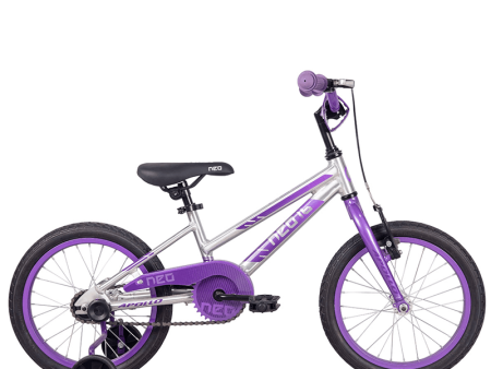 Apollo Neo+ 16  Kids Bikes - Brushed Alloy   Lavender    Purple Fade Online Sale