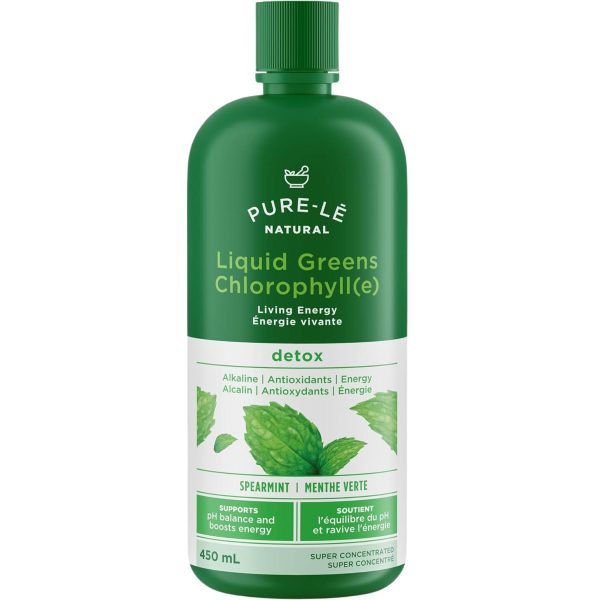 Pure-Le Naturals Liquid Greens Chlorophyll Mint 450ml Fashion