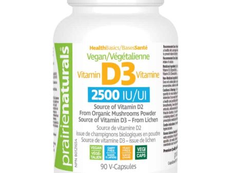 Prairie Naturals Vegan Vitamin D3 2500IU 90s Online Sale