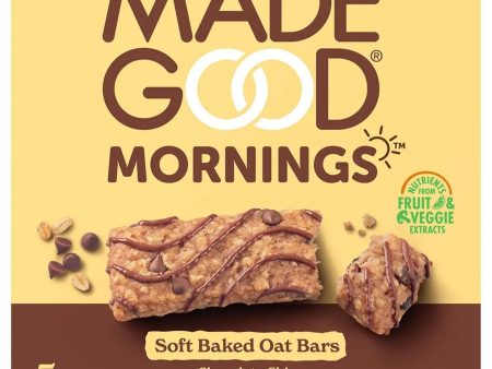 MadeGood Mornings Chocolate Chip Soft Baked Bars 5x30g Online Hot Sale