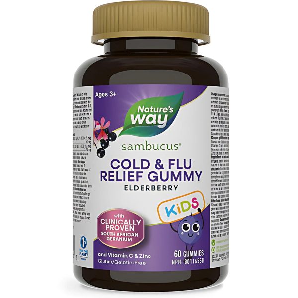 Nature s Way Sambucus Cold & Flu Relief Kids Gummies 60s Fashion