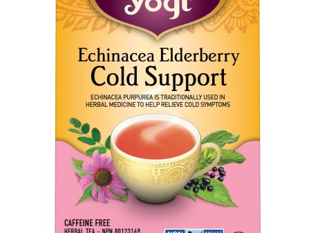 Yogi Echinacea Elderberry Cold Support Tea 16ct Online Sale