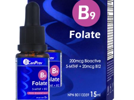 CanPrev B9 Folate 200mcg Drops 15ml Hot on Sale