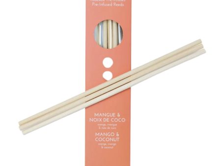 La Luna Mango Coconut Pre-Infused Scented Reeds 2pk Supply