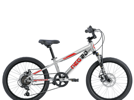 Apollo NEO Disc+ 20  6s Kids Bike - Brushed Alloy   Red   Black Cheap