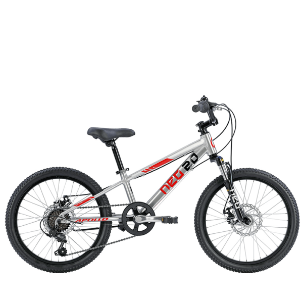 Apollo NEO Disc+ 20  6s Kids Bike - Brushed Alloy   Red   Black Cheap