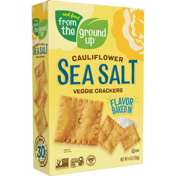 From the Ground Up Sea Salt Cauliflower Veggie Crackers 113g Online Sale