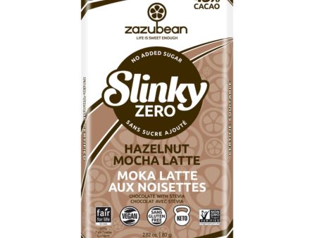 Zazubean Zero Added Sugar Keto Chocolate Bar - Hazelnut Mocha Latte 80g Online Hot Sale