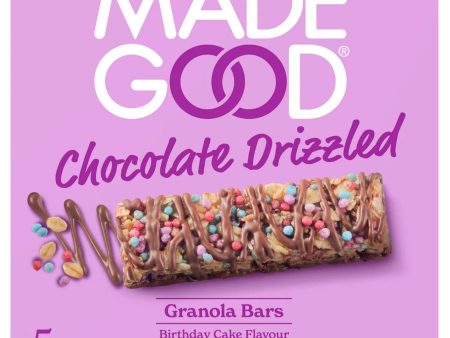 MadeGood Chocolate Drizzled Granola Bars Birthday Cake 5x24g Online Hot Sale