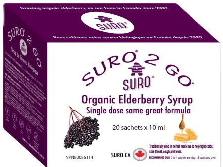 Suro Organic Elderberry Syrup 2 Go Sachets 20x10ml Online Sale