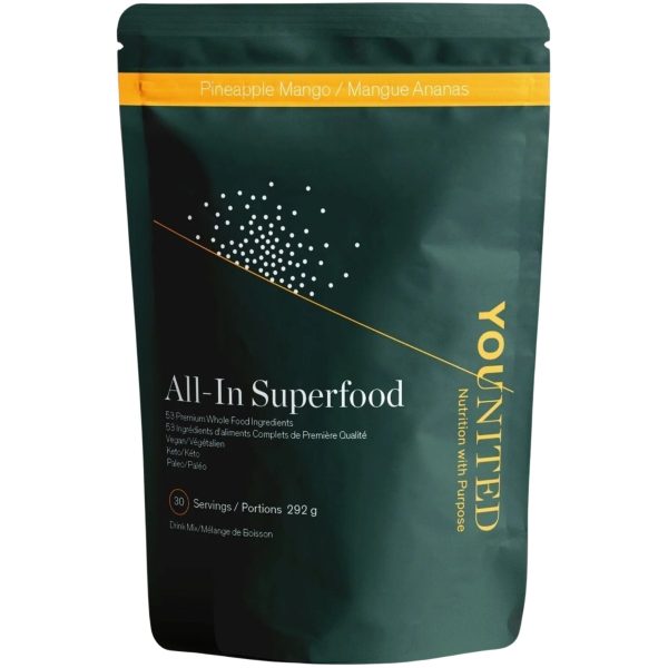 Younited All-In Superfood - Pineapple Mango 30 Servings (292g) on Sale