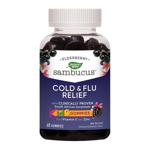 Nature s Way Sambucus Cold & Flu Relief Kids Gummies 60s Fashion