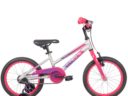 Apollo Neo+ 16  Kids Bikes - Brushed Alloy   Pink   Purple Fade Discount