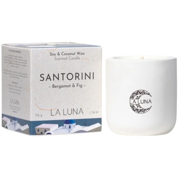 La Luna SANTORINI Bergamot & Fig Scented Candle 56g Supply