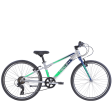 Apollo NEO+ 24  7 Speed Kids Bikes - Brushed Alloy   Navy Blue   Green Fade Sale