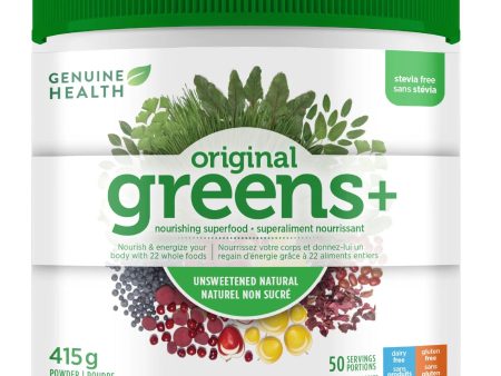 Genuine Health Greens+ Original - Unsweetened Natural 415g For Cheap