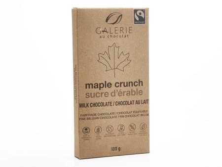 Galerie Au Chocolat Milk Chocolate Maple Crunch 100g For Cheap