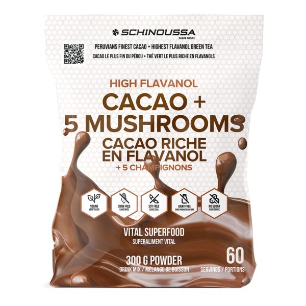 Schinoussa High Flavanol Cocoa + 5 Mushrooms 300g For Discount