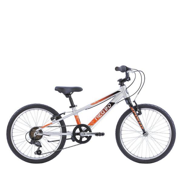 Apollo Neo+ 20  6s Kids Bikes - Brushed Alloy   Black   Orange Fade Online Sale