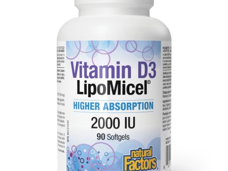 Natural Factors LipoMicel Vitamin D3 2000IU 90s Cheap