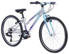 Apollo NEO+ 24  7 Speed Kids Bikes - Brushed Alloy   Ice Blue   Purple Fade on Sale