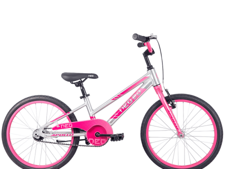 Apollo Neo+ 20  Kids Bikes - Brushed Alloy   Pink   Dark Pink Fade Discount