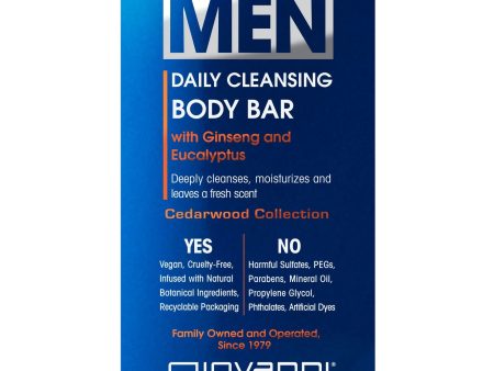 Giovanni Men Daily Cleansing Body Bar with Ginseng & Eucalyptus 141g Online