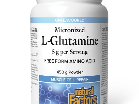 Natural Factors Micronized L-Glutamine 450g Fashion