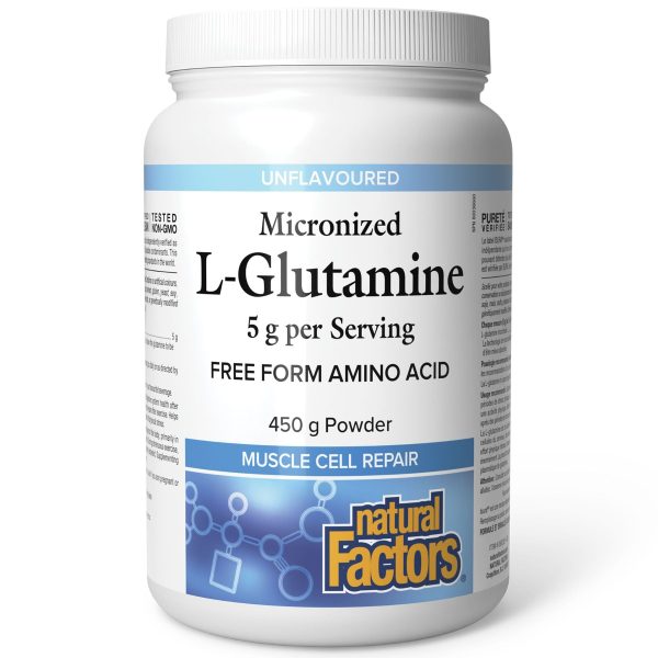 Natural Factors Micronized L-Glutamine 450g Fashion