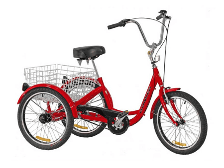 Gomier 2500 Series 24  6-Speed Adult Tricycle - Red Fashion