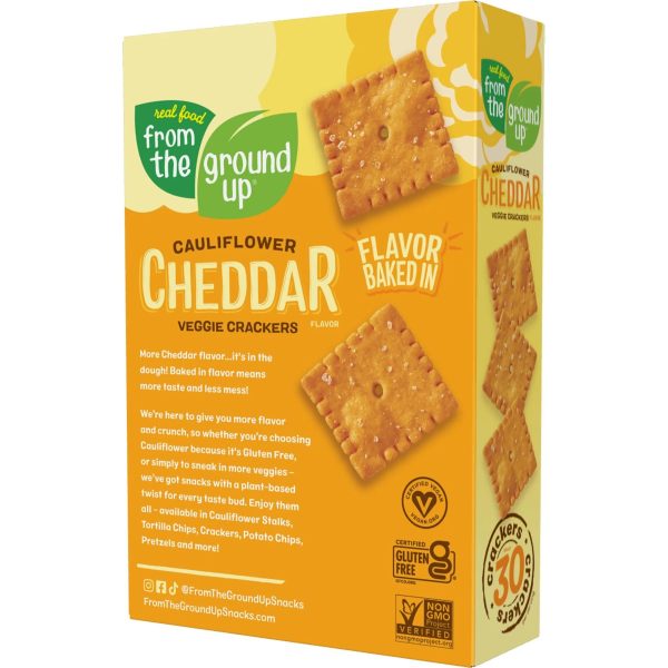 From the Ground Up Cheddar Cauliflower Veggie Crackers 114g Hot on Sale