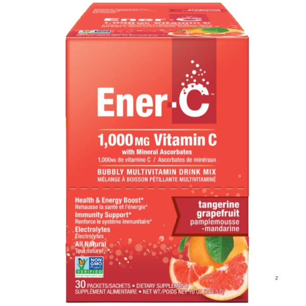 Ener-C Tangerine Grapefruit Multivitamin Drink Mix - 1,000mg Vitamin C (Case of 30) on Sale