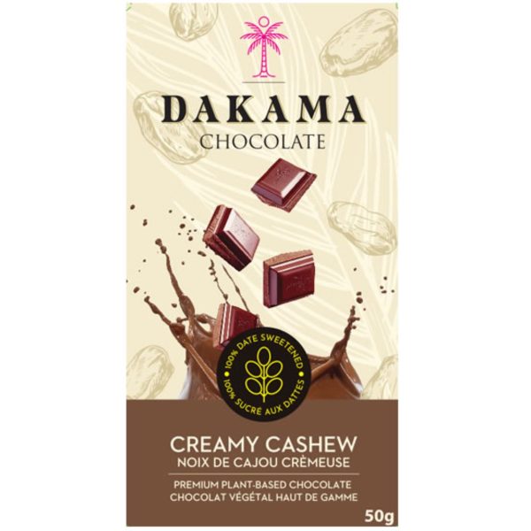 Dakama Creamy Cashew Chocolate Bar 50g Online Sale