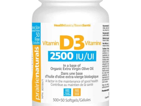 Prairie Naturals Vitamin D3 2500 IU 550s For Cheap