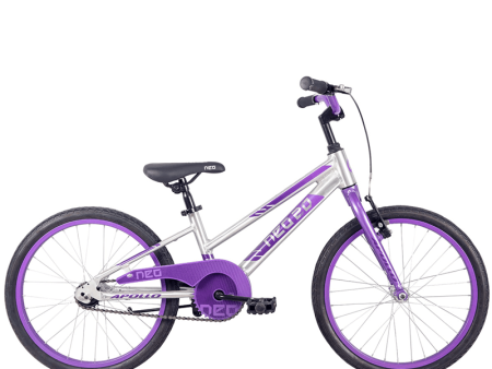 Apollo Neo+ 20  Kids Bikes - Brushed Alloy   Lavender   Purple Fade Sale