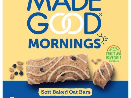 MadeGood Mornings Blueberry Soft Baked Bars 5x30g Sale