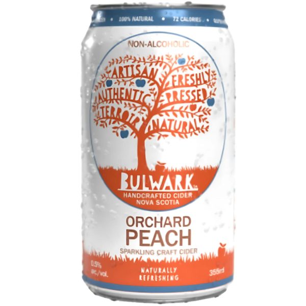 Bulwark Orchard Peach Non-Alcoholic Cider 355ml For Discount