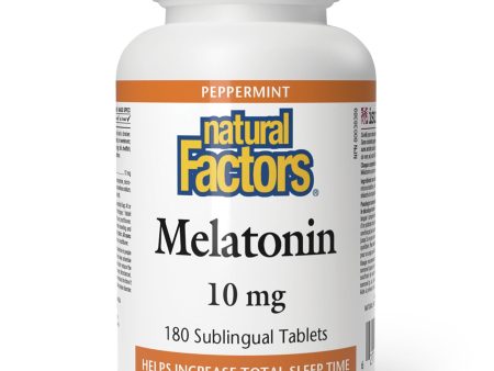 Natural Factors Melatonin 10 mg Peppermint 180s For Sale