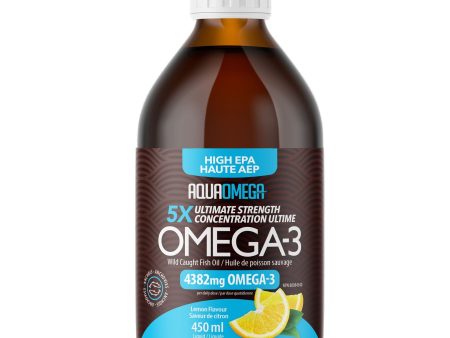 AquaOmega 5X Ultimate Strength EPA Omega-3 Lemon 450ml on Sale