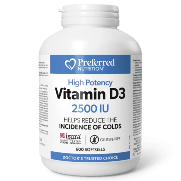 Preferred Nutrition Vitamin D3 2500IU 600s Cheap