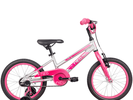 Apollo Neo+ 16  Kids Bikes - Brushed Alloy   Pink    Dark Pink Fade Online Hot Sale