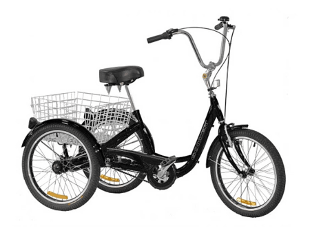 Gomier 2500 Series 24  6-Speed Adult Tricycle - Black Online Sale