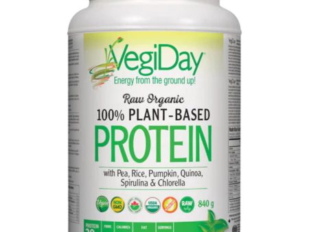 VegiDay Raw Organic Plant-Based Protein Unflavoured 840g on Sale