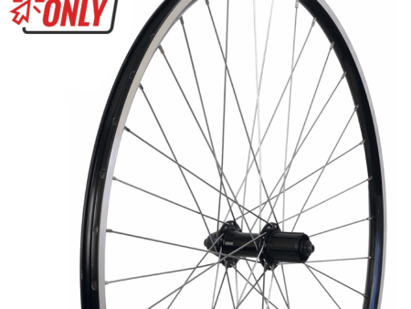 27.5  MTB Alloy 8 Speed Rear Wheel - Black Rim - Silver Spokes Online Hot Sale